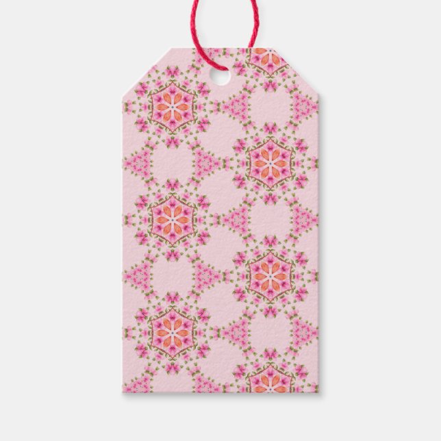 Pink Snowflakes Gift Tags (Front)