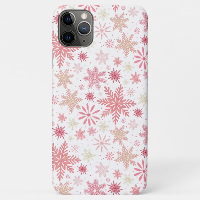 Pink Snowflakes iPhone / iPad case (Back)