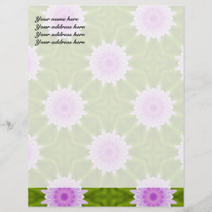 Pink Snowflakes Letterhead Design