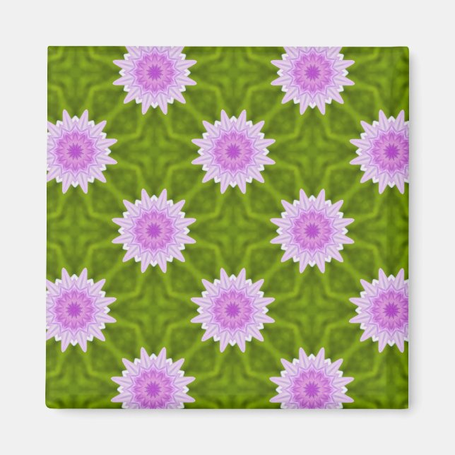 Pink Snowflakes Magnet (Front)