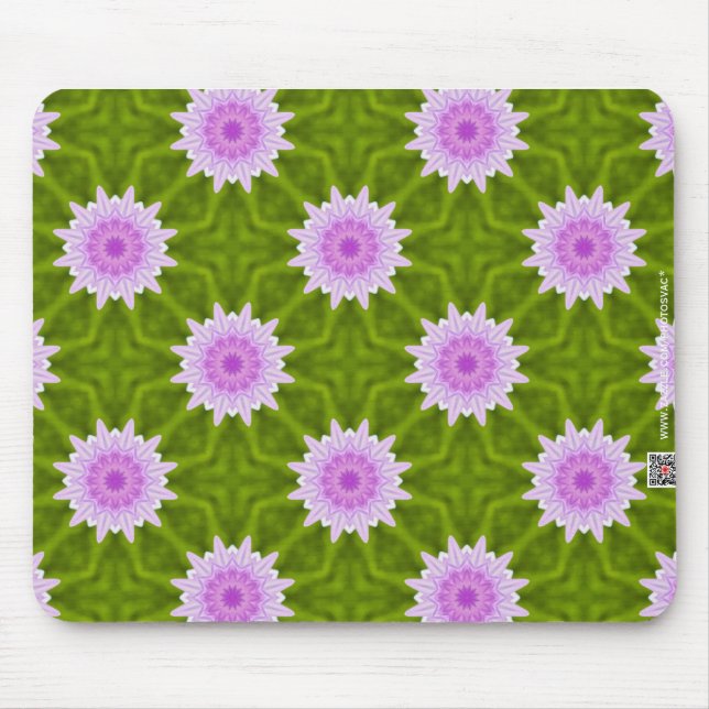 Pink Snowflakes Mouse Pad (Front)