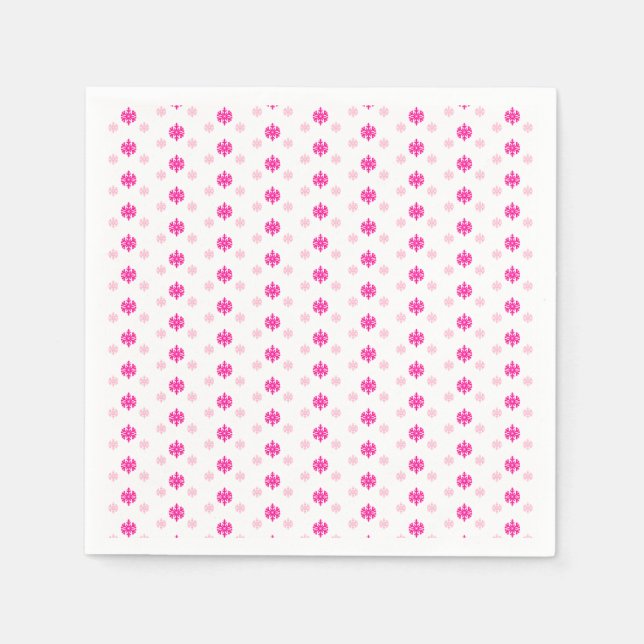 Pink Snowflakes Napkin (Front)