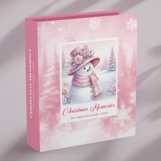 Pink Snowman Kids Holiday Album Magical Gift Idea Binder (Pink Snowman Kids Holiday Album Magical Gift Idea)