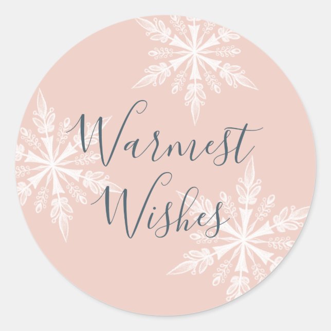 Pink Snowy Winter Wonderland Envelope Seal (Front)