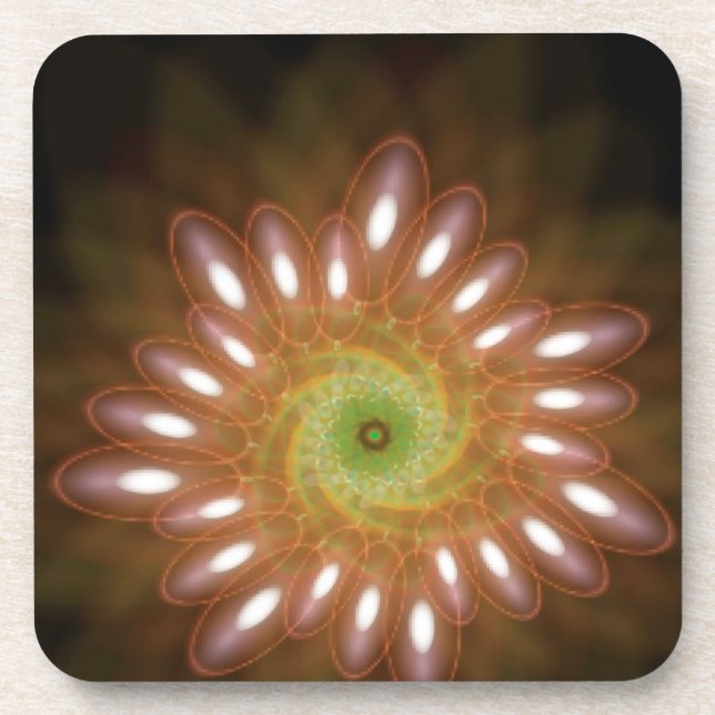 Pink Soap Bubbles in Abstract Coaster (Front)