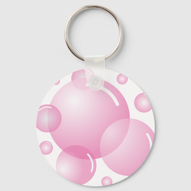 Pink soap bubbles keychain (Front)