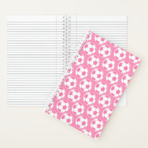 Pink Soccer Ball Screwball Graphics Notebook