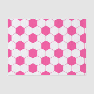 Pink Soccer Football Ball Pattern Tissue Paper