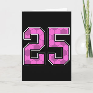 Pink Soccer Pattern Number 25 Jersey Player Unifor Card