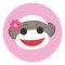 Pink Sock Monkey Flower Girl