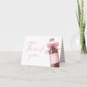 Pink Soda Pop Baby Shower Folded Thank You Card