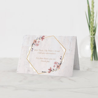 Pink soft floral wedding card