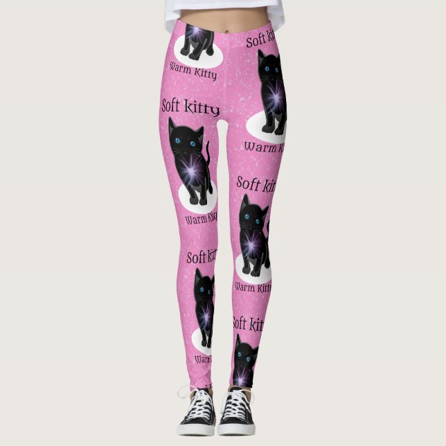 Pink soft kitty leggings (Front)
