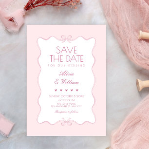 Pink soft wedding  invitation