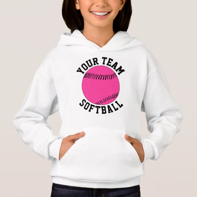 Pink Softball Softball Team, Player Name & Number (Front)