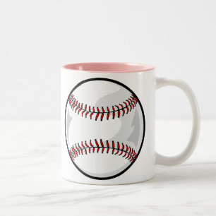 Pink Softball Two-Tone Coffee Mug