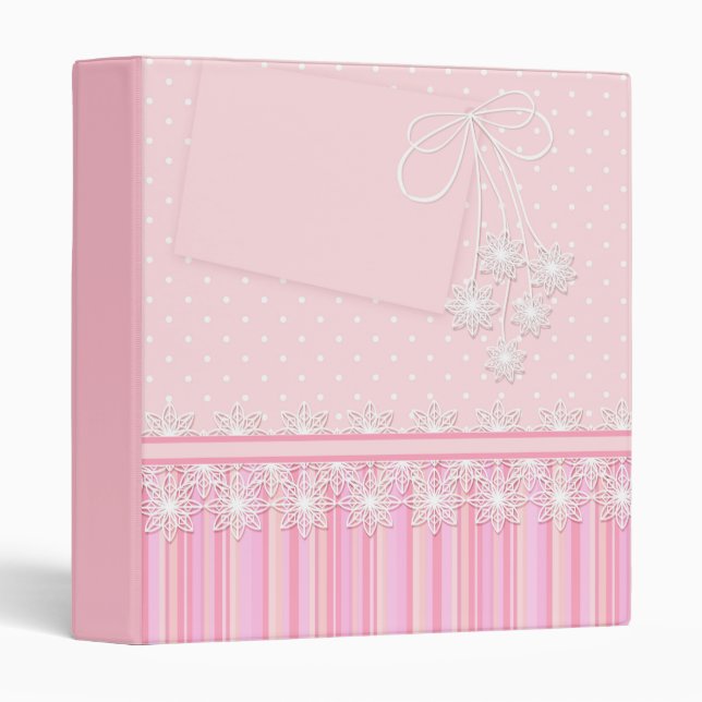 Pink, solid and striped, for girl . binder (Front/Spine)
