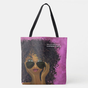Pink Sorority Black Art Tote Bag