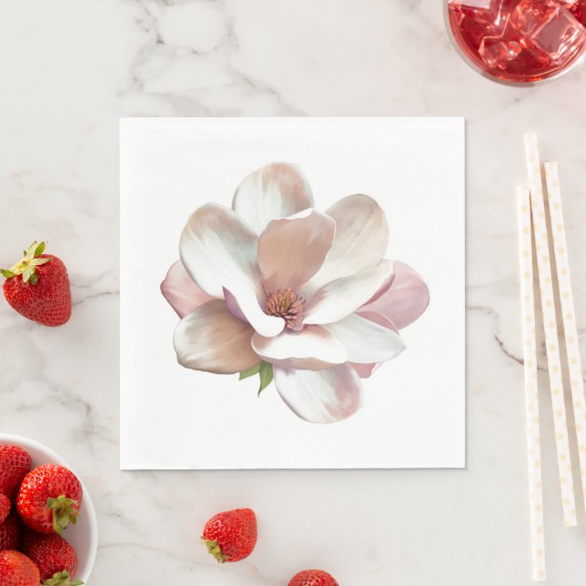 Pink Southern magnolia Napkin (Insitu)