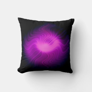 Pink space throw pillow