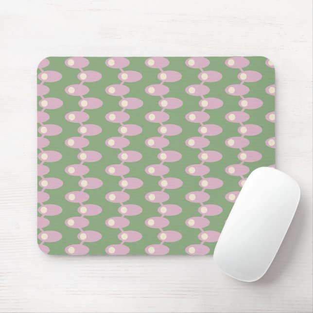 Pink Spaceships  Mouse Pad (With Mouse)