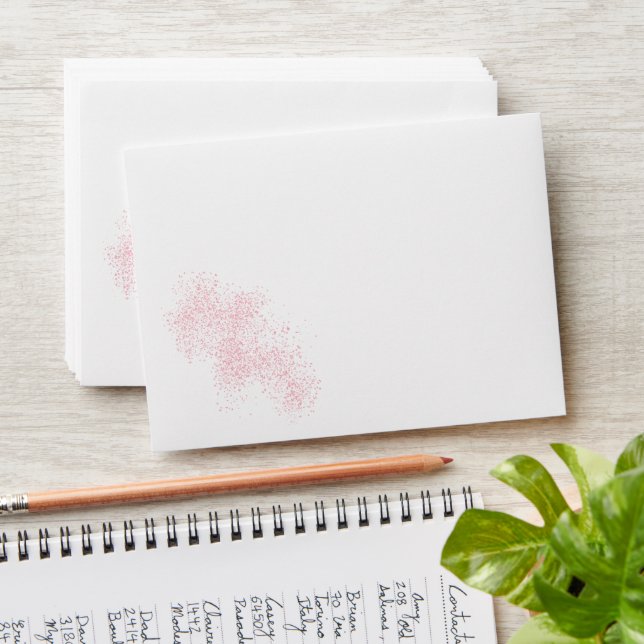 Pink Sparkle Confetti design Envelope (Stacked)