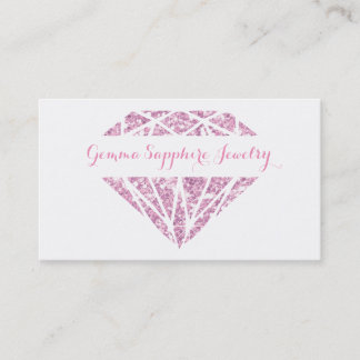Pink Sparkle Gem Jeweller Business Card