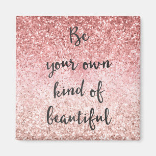 Pink Sparkle Girly Glitzy Glam Glitter Beautiful Magnet