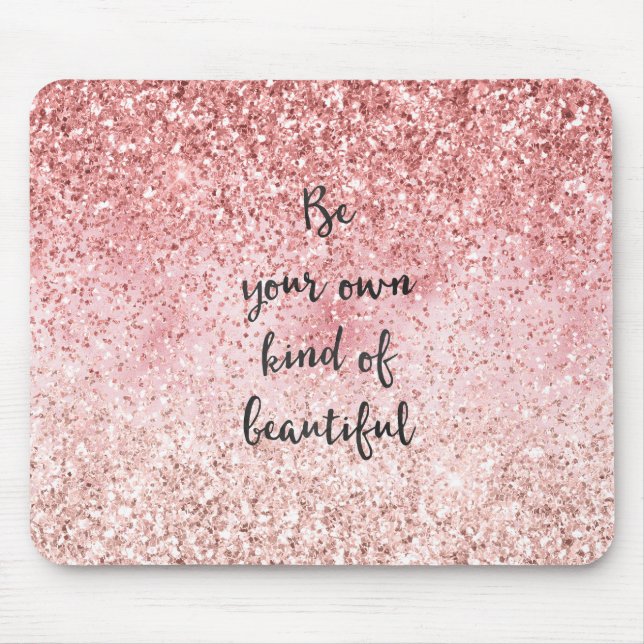 Pink Sparkle Girly Glitzy Glam Glitter Beautiful Mouse Pad (Front)
