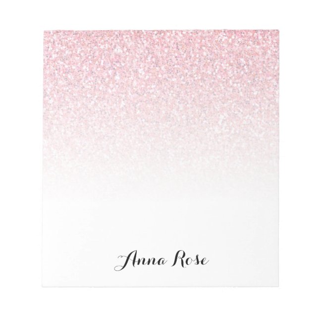 Pink Sparkle Glam Notepad (Front)