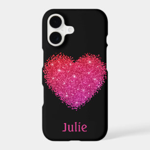 Pink Sparkle Heart Personalized