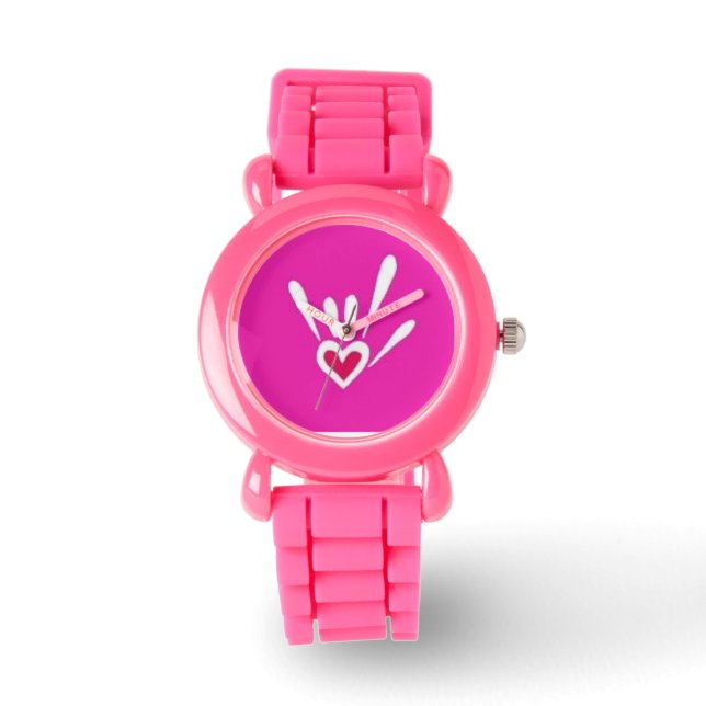 Pink Sparkle ILY Watch (Front)