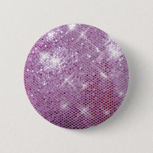 Pink Sparkle-Look 2 Inch Round Button