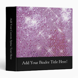 Pink Sparkle-Look Binder