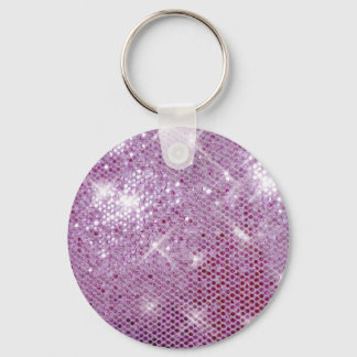 Pink Sparkle-Look Keychain