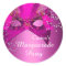 Pink Sparkle Masquerade Party Sticker