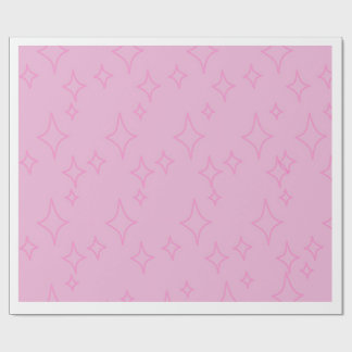 Pink Sparkle Star Pattern Wrapping Paper
