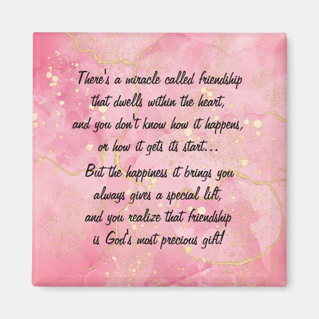 Pink Sparkle The Miracle of Friendship Magnet (Front)