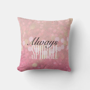 Pink Sparkle Throw Pillow