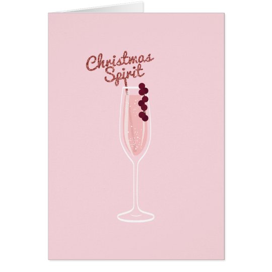 Pink Sparkling Christmas Card