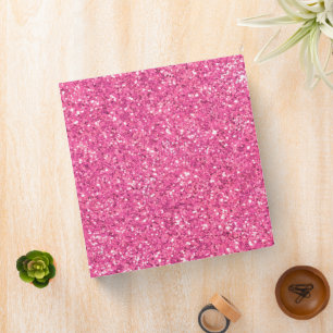 Pink  sparkling glitter pattern          binder
