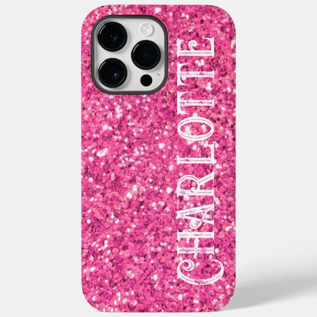 Pink sparkling glitter pattern    Case-Mate iPhone case (Back)