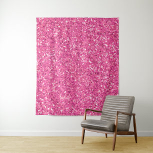 Pink sparkling glitter pattern           tapestry