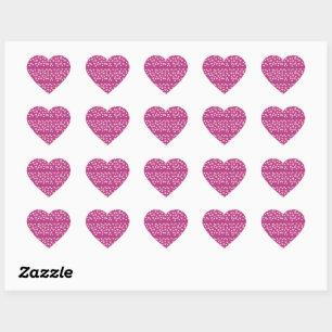Pink Sparkling Hearts Sticker