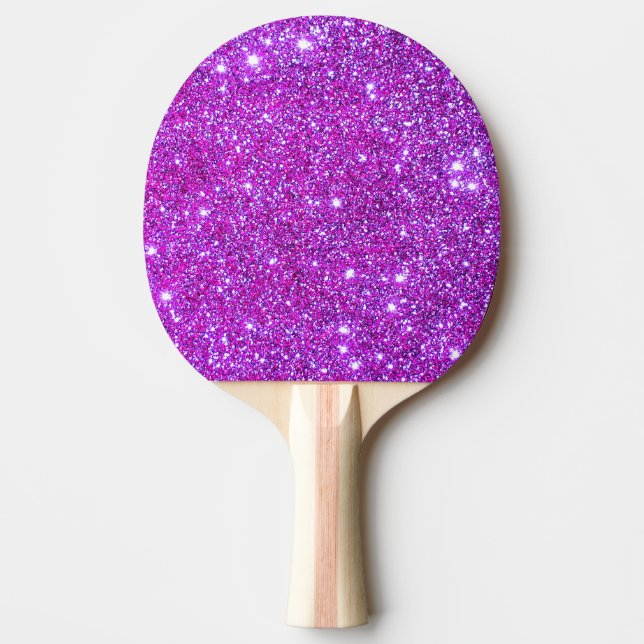Pink Sparkly Glitter Girly Ping Pong Paddle 4 (Front)