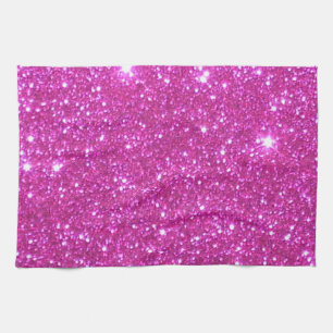 Pink Sparkly Sparkle Glitter Kitchen Towels