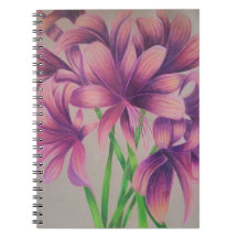 Pink spider lily notebook