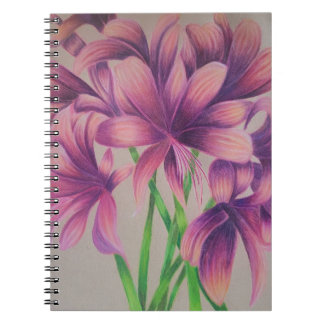 Pink spider lily notebook