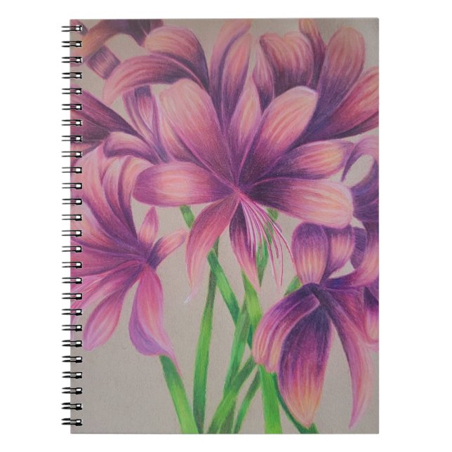 Pink spider lily notebook (Front)
