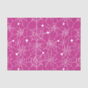 Pink Spider Web Halloween Tissue Paper
